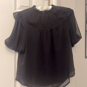 LOFT Brand new with tags black polyester (chiffon feeling) Size XS petite